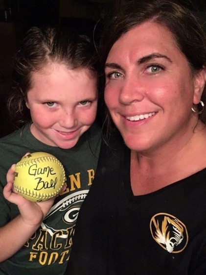 Anna’s daughter, CarliAnn won the game ball for excellent performance.