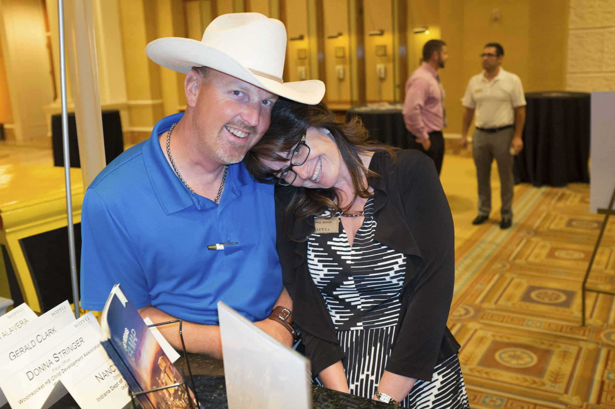 Tammy’s husband Jim loves to help out during the Wipfli national training conference in Las Vegas.