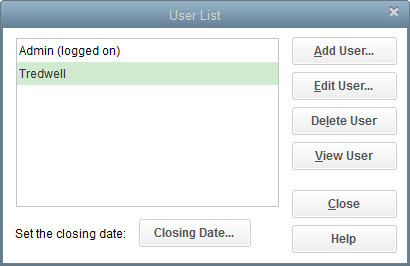 The User List window