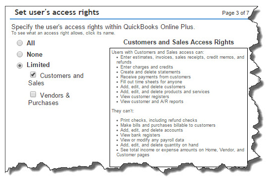 Restrict user access in Sales and Purchase areas.