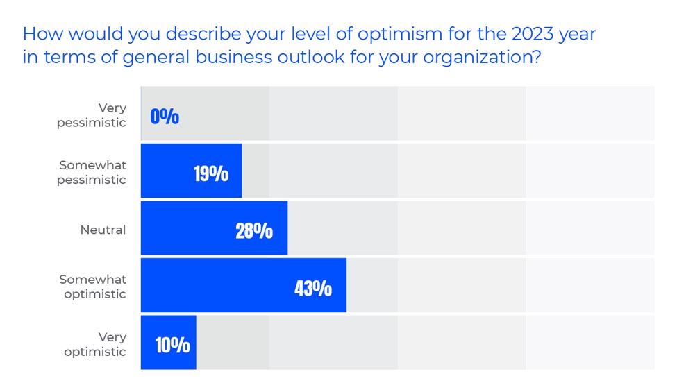 How would you describe your level of optimism for the year 2023 in terms of general business outlook for your organization?
