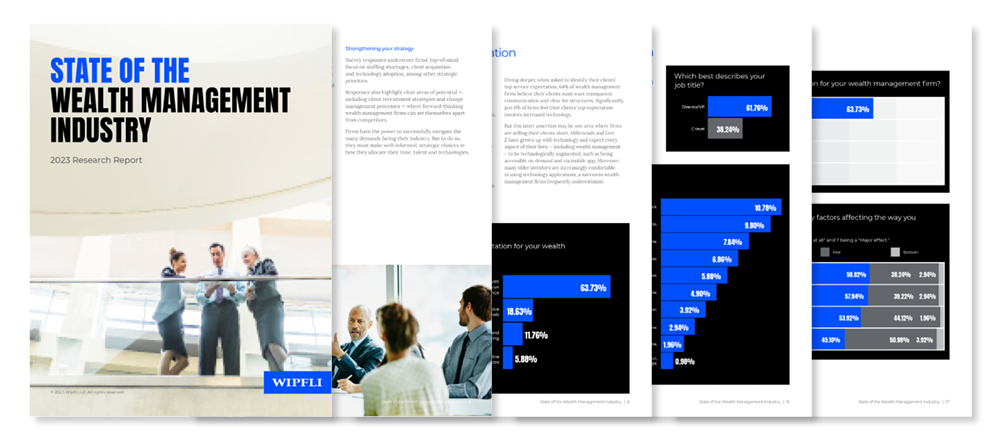 2023 State of the wealth management industry research report