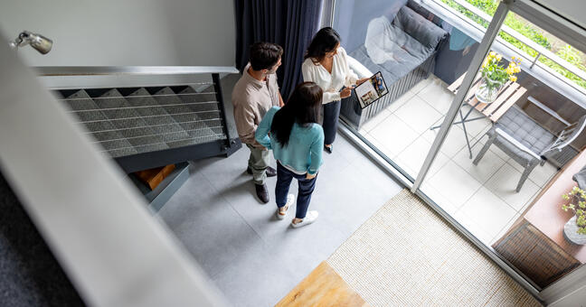 people working at a table
