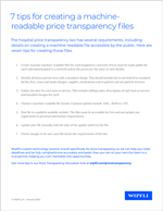 7 tips for creating a machine-readable price transparency file