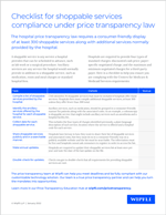 Checklist for shoppable services compliance under Hospital price transparency law