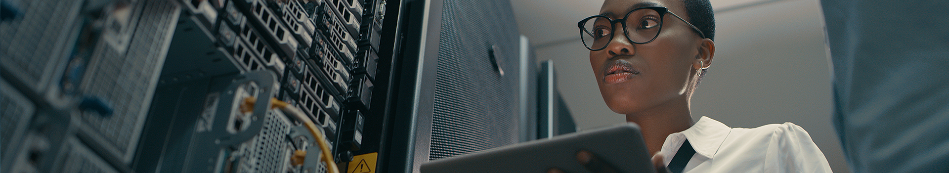 Person handling servers