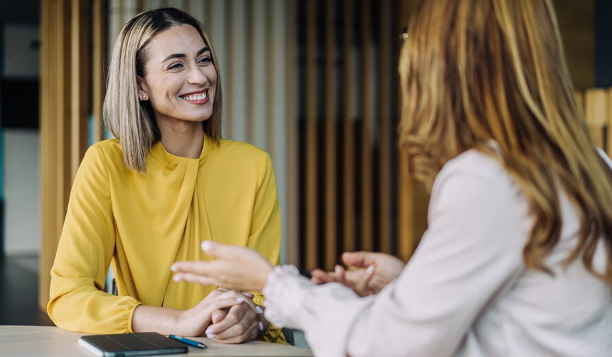 Businesswomen in meeting discussing business strategy