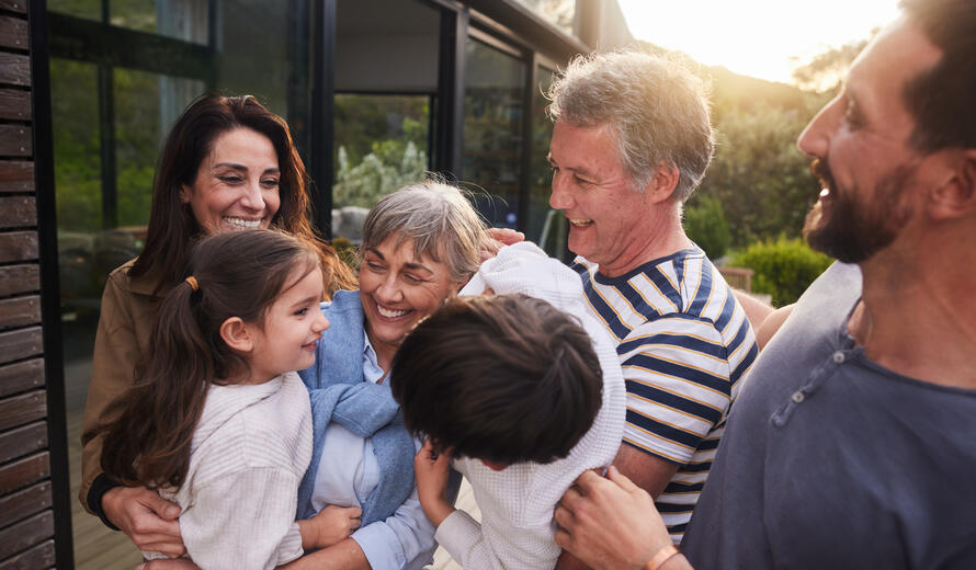a group of people standing together